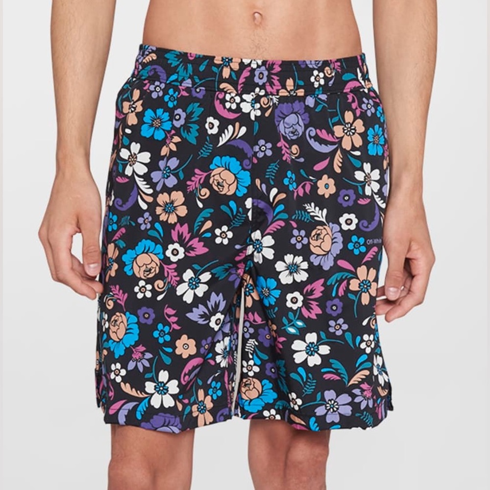 NWT✨Off-White Men's Floral Surfer Swim Shorts Size S